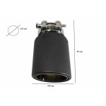 Άκρο Σιγαστήρα Εξάτμισης Universal Με Ματ Φινίρισμα Από ανθρακονήματα, Είσοδος 6,8 εκ. / 2,67 Ίντσες