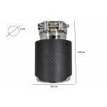 Μπούκα Εξάτμισης Universal Με Ματ Φινίρισμα Από ανθρακονήματα, Είσοδος 6cm/2,36inch