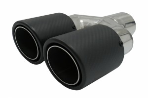 Άκρο Σιγαστήρα Εξάτμισης Universal Από Ματ ανθρακονήματα, Είσοδος Αριστερής Πλευράς 5,8 Cm