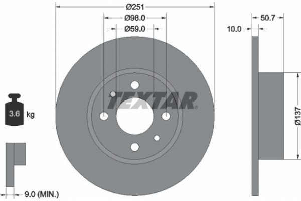 Textar Δισκόπλακα - 92034203