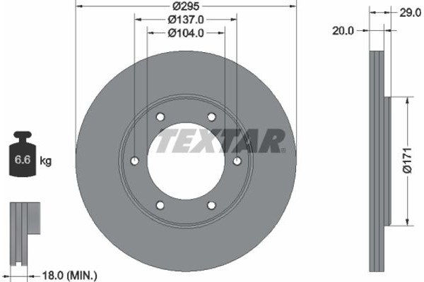 Textar Δισκόπλακα - 92035600