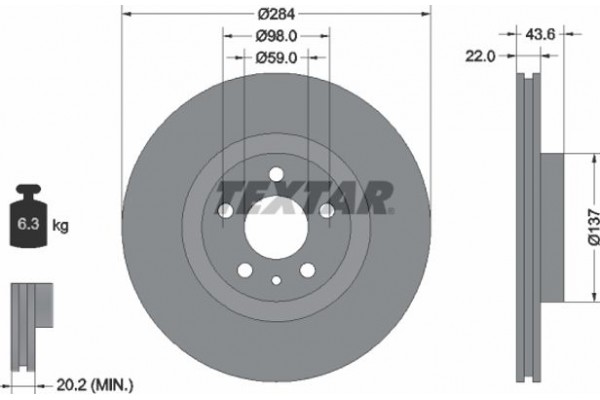 Textar Δισκόπλακα - 92046803