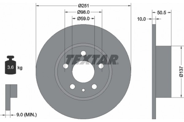 Textar Δισκόπλακα - 92046903 Textar Δισκόπλακα - 92046903