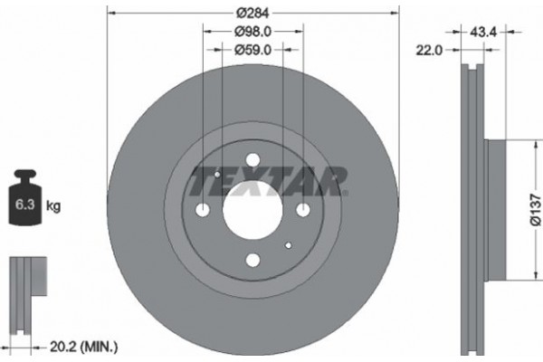 Textar Δισκόπλακα - 92053503