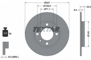 Textar Δισκόπλακα - 92055003