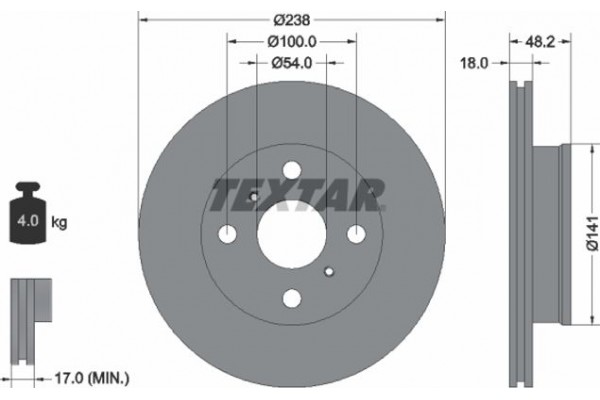 Textar Δισκόπλακα - 92055800