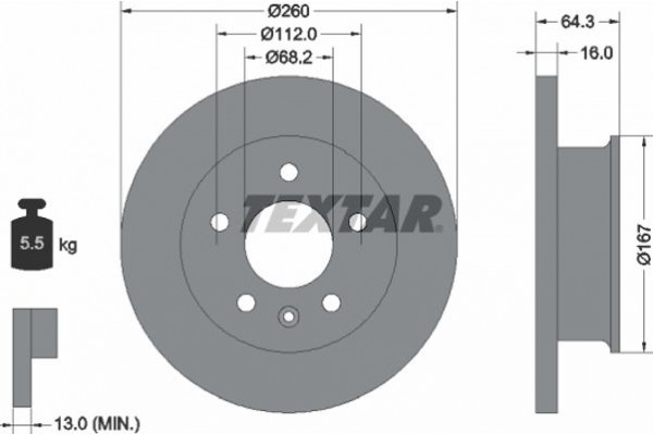 Textar Δισκόπλακα - 92055900