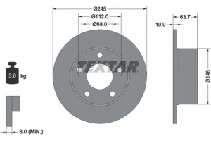 Textar Δισκόπλακα - 92057503