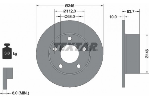 Textar Δισκόπλακα - 92057503