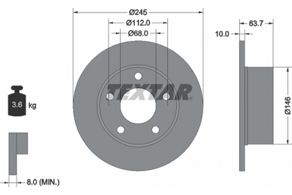 Textar Δισκόπλακα - 92057503