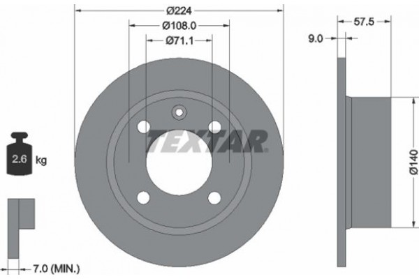 Textar Δισκόπλακα - 92059700