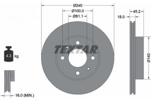 Textar Δισκόπλακα - 92063200