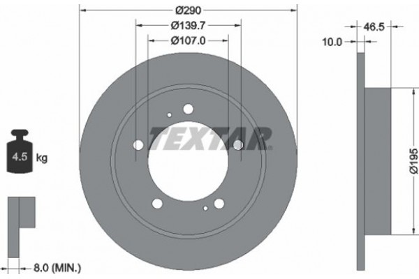 Textar Δισκόπλακα - 92066003