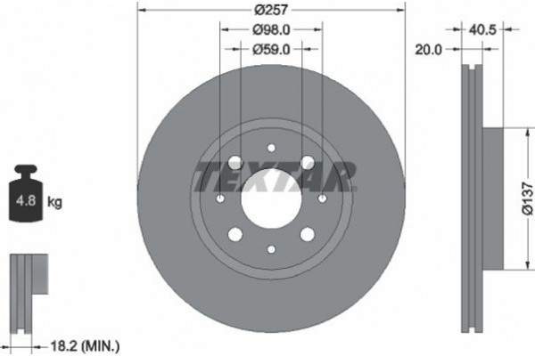 Textar Δισκόπλακα - 92068503