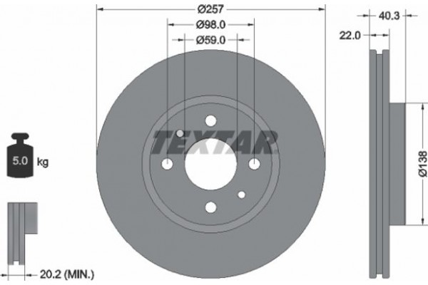 Textar Δισκόπλακα - 92069603