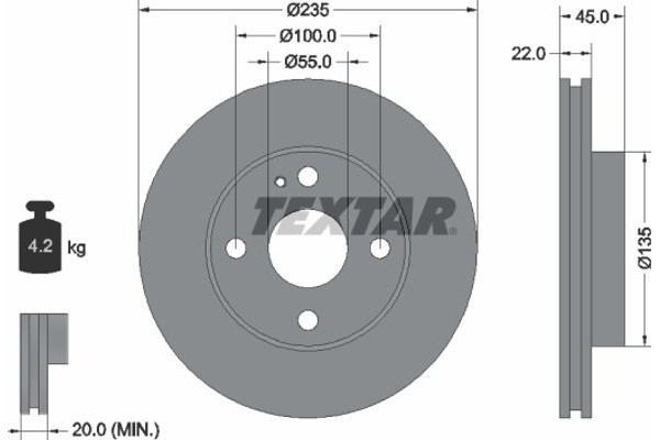 Textar Δισκόπλακα - 92071500