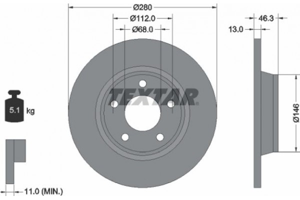 Textar Δισκόπλακα - 92071605