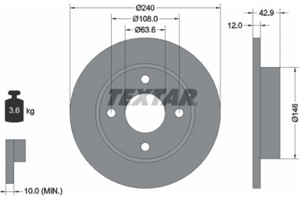 Textar Δισκόπλακα - 92075303