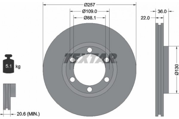 Textar Δισκόπλακα - 92075800