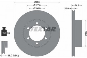 Textar Δισκόπλακα - 92076300