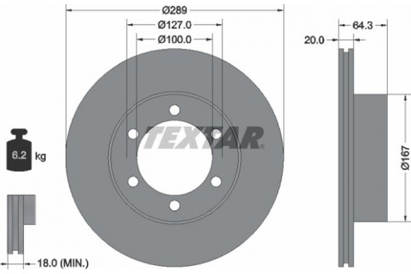 Textar Δισκόπλακα - 92076300