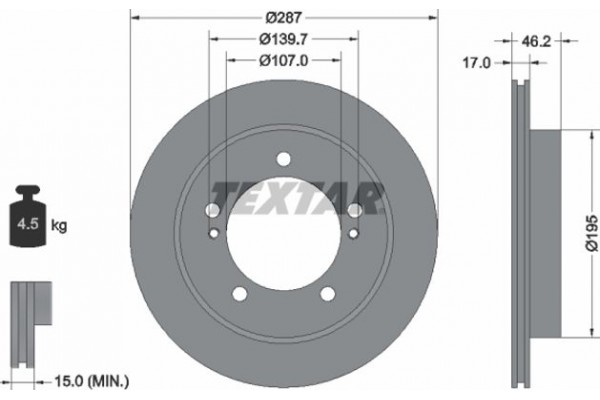 Textar Δισκόπλακα - 92076400