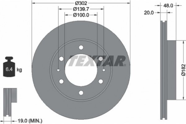 Textar Δισκόπλακα - 92080400