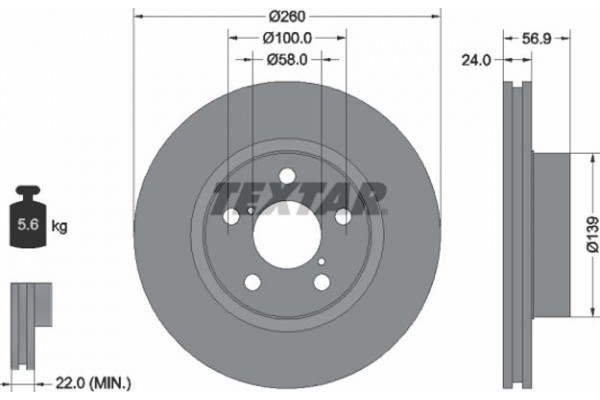 Textar Δισκόπλακα - 92081900