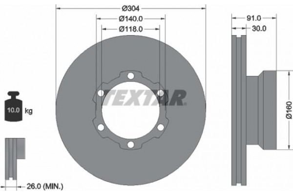 Textar Δισκόπλακα - 93087400