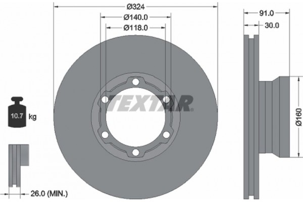 Textar Δισκόπλακα - 93087600