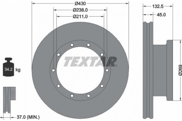 Textar Δισκόπλακα - 93087900