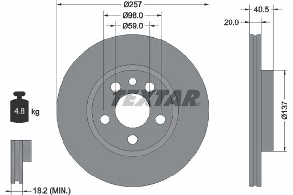 Textar Δισκόπλακα - 92088003