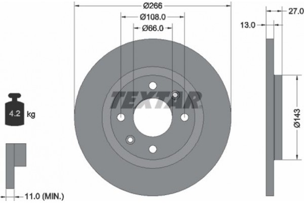 Textar Δισκόπλακα - 92089103