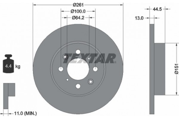 Textar Δισκόπλακα - 92090100