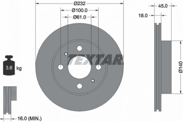 Textar Δισκόπλακα - 92090900