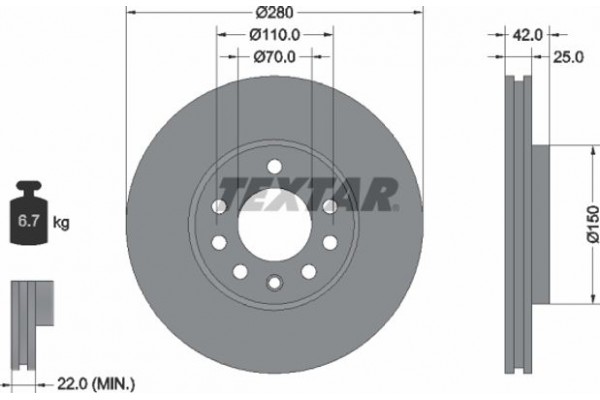 Textar Δισκόπλακα - 92091903