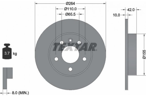 Textar Δισκόπλακα - 92092103