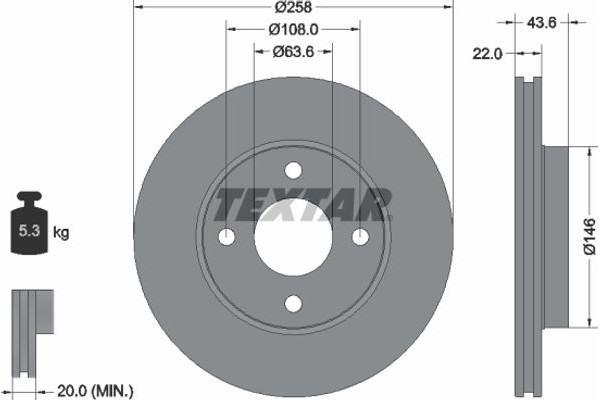 Textar Δισκόπλακα - 92096203