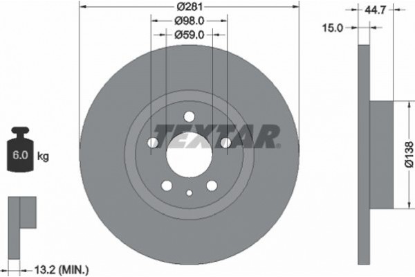 Textar Δισκόπλακα - 92096400