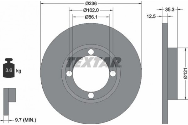 Textar Δισκόπλακα - 92100303