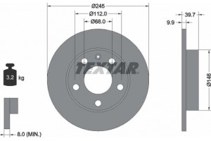 Textar Δισκόπλακα - 92106203