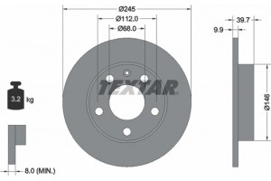 Textar Δισκόπλακα - 92106203