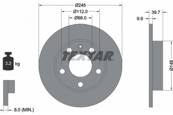 Textar Δισκόπλακα - 92106203