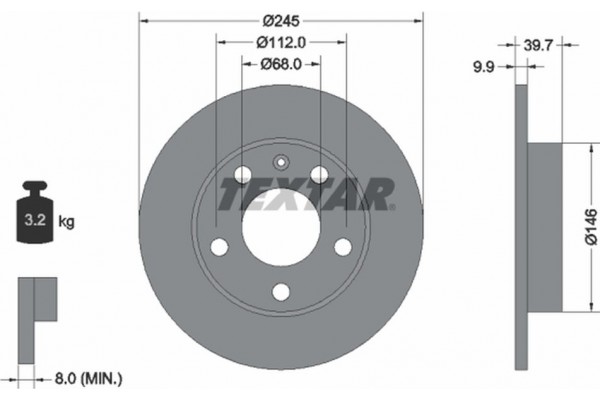 Textar Δισκόπλακα - 92106203