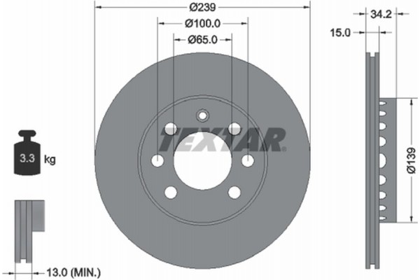 Textar Δισκόπλακα - 92106403