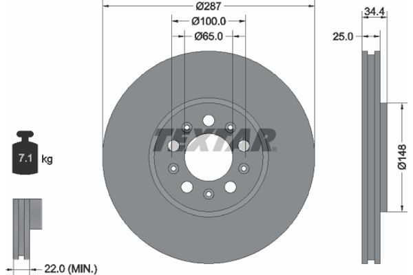 Textar Δισκόπλακα - 92106605