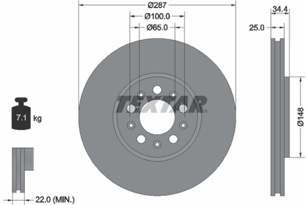 Textar Δισκόπλακα - 92106605 Textar Δισκόπλακα - 92106605