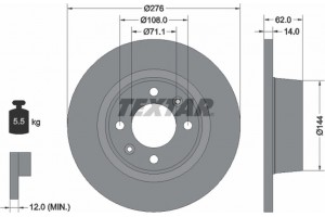 Textar Δισκόπλακα - 92107900