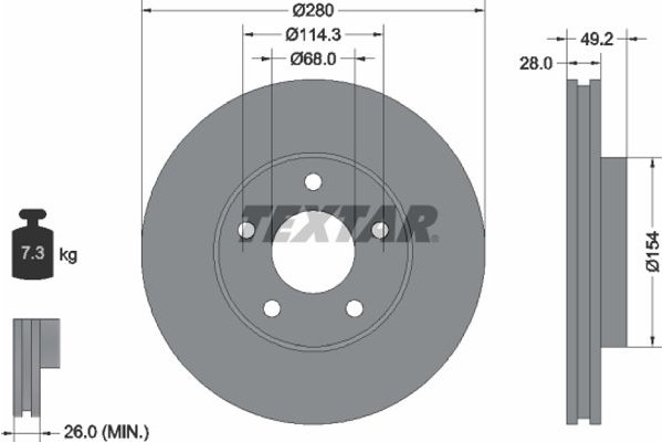 Textar Δισκόπλακα - 92109403