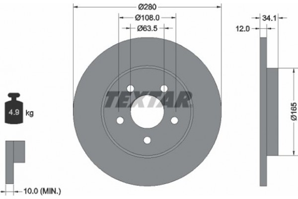 Textar Δισκόπλακα - 92109703